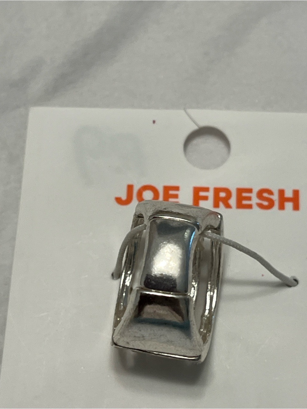 😍SHOW SPECIAL R9 Joe Fresh Silvertone Stretch Crystal Ring - Picture 4 of 6